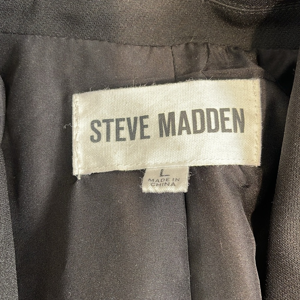 Steve MaddenWomen's Black Double-Breasted Blazer Size Large - Picture 4 of 6